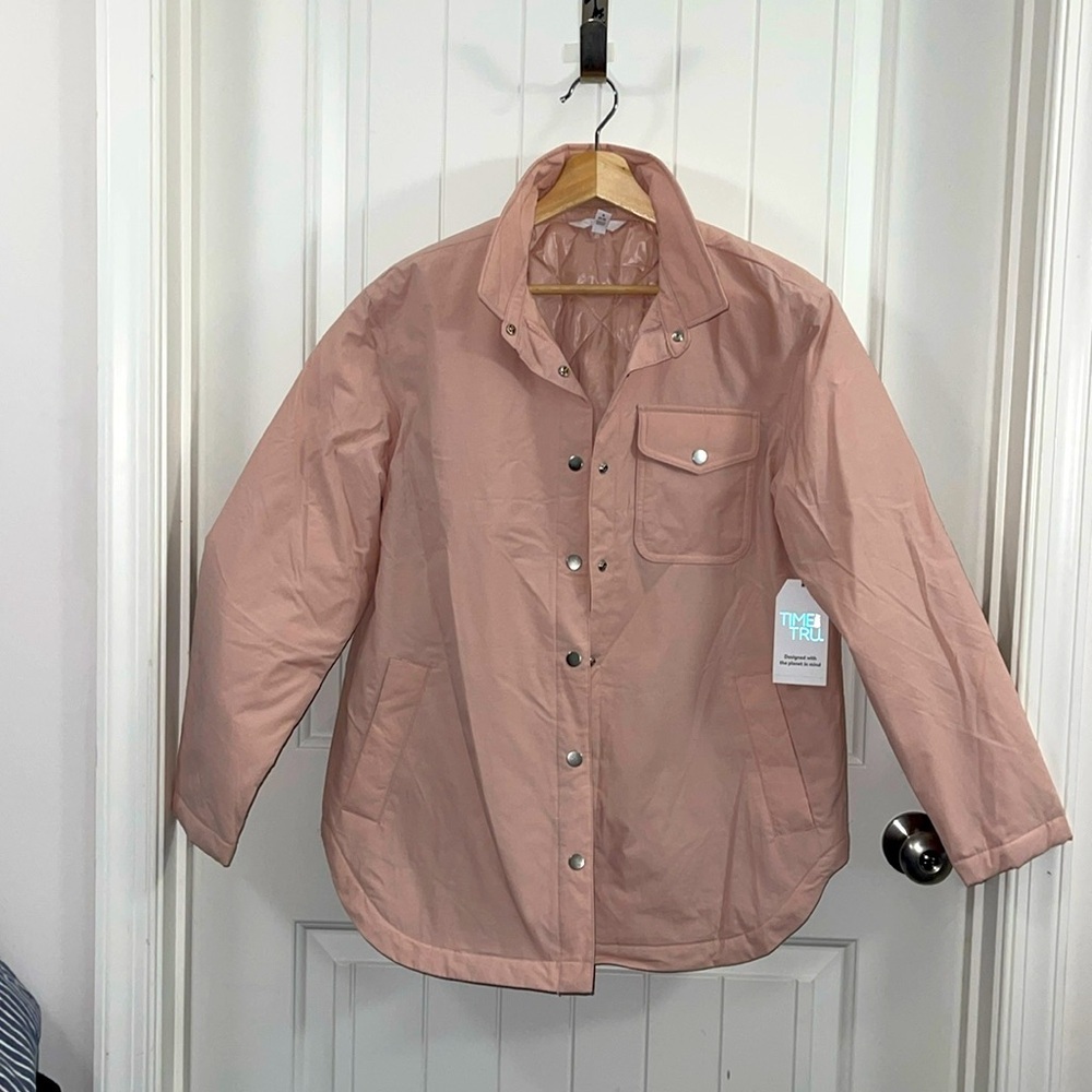 Time and Tru Women's Snap Front Shacket, Sizes S(4-6)